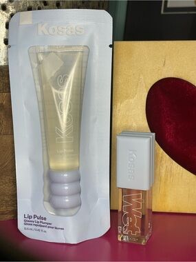 Kosas Lip Bundle Pulse Glossy Lip Plumper Unspoken & Wet Lip Oil in Jellyfish